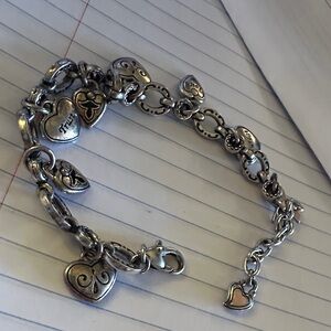 Silver Heart Charm Bracelet